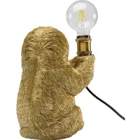 Kare Design-pöytävalaisin Animal Sloth, Messinki/kulta, Olohuone/ruokailutila, Synteettinen materiaali, Design