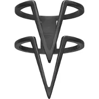 Wildcat Double Chevron - Sormus - Musta metalli, 18,0 mm