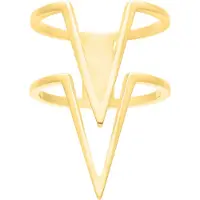 Wildcat Double Chevron - Sormus - Kultainen metalli, 18,0 mm