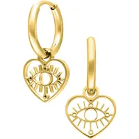Wildcat Mini Heart Eye - korvarenkaat (pari) - Kultainen metalli