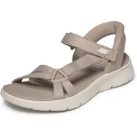 SKECHERS Women's Go Walk Flex Sandal - Illuminate Taupe Sandaalit 39