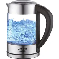 Adler Retrovalaistu lasikannu 1.7L lämpötilansäätimellä AD 1247