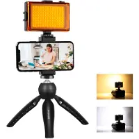 Puluz -liveäänityssetti jalustalla + LED-valolla + puhelinpidikkeellä PKT3131B