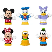 Fisher-Price Little People taaperolelu Disney Mikki Hiiri & Friends 6-osainen figuurisetti esikouluikisille teeskentelyleikille yli 18 kuukauden ik