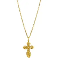 Top Gold hopeinen kolmikantainen risti koristeltu 52 5187 1500