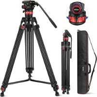 Neewer TP75 Adjustable Tripod with Oil-Damped Head