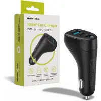 Mobile Origin 100W Car Charger CA25 - 2x USB-C + USB-A