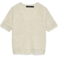 Vero Moda Vmbrigitte Ss V-Neck Short Cardigan - Cream - M
