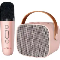 MaXlife MXKS-100 karaokesetti Bluetoothilla, vaaleanpunainen