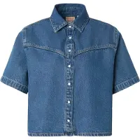 Levi's Logan Ss Denim Shirt Tencel Ti - Navy - S