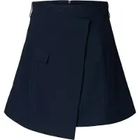 Selected Slftora Hw Short Asymetric Skirt B - Navy - 42