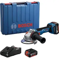 Bosch Akkukäyttöinen kulmahiomakone GWS 18V-8 Professional; 125 mm; 18 V; 2x4,0 Ah akku.; kuljetuslaatikolla