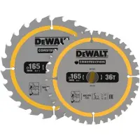 DeWalt Katkaisuterä puulle DT90270-QZ; 165x20 mm; 2 kpl.