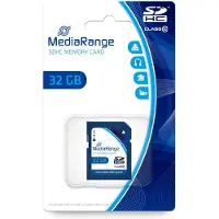 MediaRange MR964, 32 GB, SDHC, Luokka 10, 45 MB/s, 15 MB/s, Sininen
