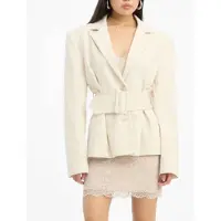 ROTATE Linen Suiting Blazer - Cream - 38