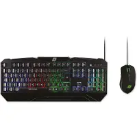 MediaRange MRGS102, Langallinen, USB, QWERTZ, RGB LED, Musta, Sisältää hiiren