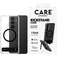 PanzerGlass CARE, Galaxy S26+ -suojakuori, läpinäkyvä, musta Kickstand