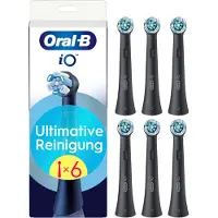 Oral-B iO Ultimate Clean 6 kpl -vaihtoharjaspäät, Musta