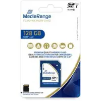 MediaRange MR969, 128 GB, SDXC, Luokka 10, UHS-I, 80 MB/s, 10 MB/s