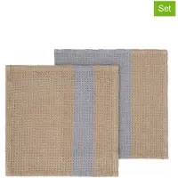 Blomus Gano Talousliina 2-pakkaus Tradewinds - Tiskirätit Tiskiharjat & Kuivaustelineet Puuvilla Indian Tan - 64448