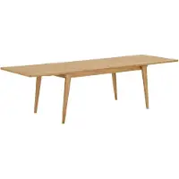 Ebuy24 Ruokapöytä, 100x240x75 cm, luonnollinen, tammiviilu