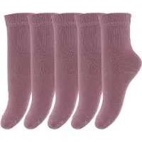 Minymo Ankle Sock -Solid (5-Pack) - Purple - 23-26