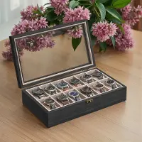 Hobby Hall Kellolaatikko, 21x35x8.5 cm, Musta