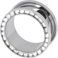 Wildcat Square Jewelled Edged Tunnel - 20,0 mm, Bela