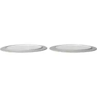 Ferm Living Sonae lautanen 2-pack Harmaa-valkoinen, Ø25 cm