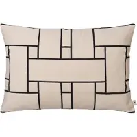 Ferm Living Lattice Offset Tyyny 40x60 Cm Luonnonvalkoinen/ - Koristetyynyt & Suojukset Untuva Musta - 1104272922