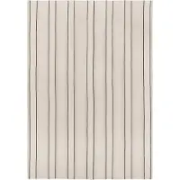 Ferm Living Twill päiväpeite Off-white-black, 230x260 cm
