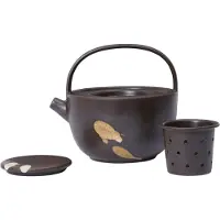 Ferm Living Koyo teekannu 0,85 l Tummanruskea-buff