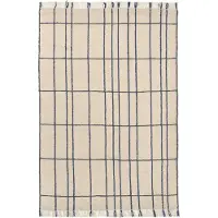 Ferm Living Sen matto Parchment-indigo, 170x240 cm
