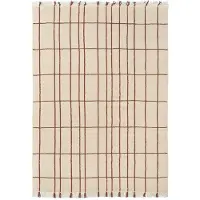 Ferm Living Sen matto Parchment-chestnut, 140x200 cm