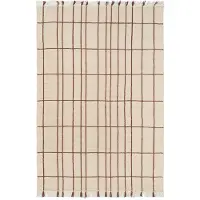 Ferm Living Sen matto Parchment-chestnut, 170x240 cm