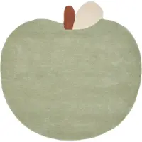 Ferm Living Apple tuftattu matto Tea Green, 110x110 cm