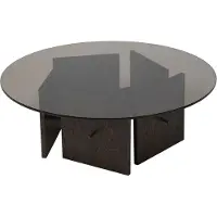 Ferm Living Aukko Sohvapöytä Sävytetty / Tummaksi Petsattu Tammi - Sohvapöydät Lasi Dark Oak - 1104272759