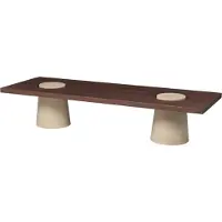 Ferm Living Grova Travertin Sohvapöytä 55x155 Cm - Jalustat Saarni Beige - 1104273063