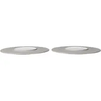 Ferm Living Sonae lautanen 2-pack Harmaa-valkoinen, Ø28 cm