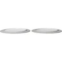 Ferm Living Sonae lautanen 2-pack Harmaa-valkoinen, Ø22 cm