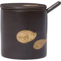 Ferm Living Koyo purkki lusikalla Tummanruskea-buff
