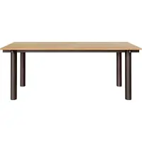 Ferm Living Atura ruokapöytä Dark chocolate-tammiviilu, 90x200 cm