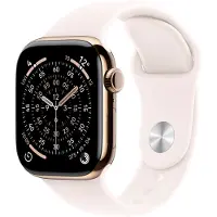Apple Watch Series 11 GPS + Cell 46 mm kulta titan, punanhäivä urheiluranneke - S/M