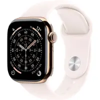 Apple Watch Series 11 GPS + Cell 42 mm kulta titan, punanhäivä urheiluranneke - M/L