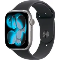 Apple Watch S11 46mm GPS (tähtiharmaa alumiini/musta urheiluran.) S/M
