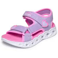 SKECHERS Sandaalit Valolla - Tytöt Heart - Lavender/Vaaleanpunai - - 33 - Sandaalit