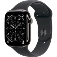 Apple Watch Series 11 GPS + Cell 46 mm liuskekivi titan, musta urheiluranneke - M/L