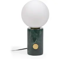 Kave Home Lonela-pöytävalaisin vihreä marmori / messinki