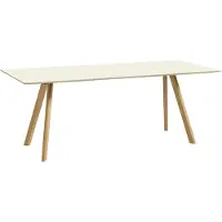 HAY Cph 30 2.0 Pöytä 90x200 Cm Vesipohjaisella Lakalla Käsitelty Tammi / - Ruokapöydät & Baaripöydät Linoleumi Luonnonvalkoinen - AE827-A537-AR08