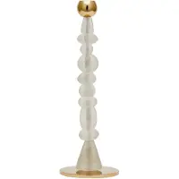 Pols Potten Candle Holder Beads White S - White - Ø12X H34CM